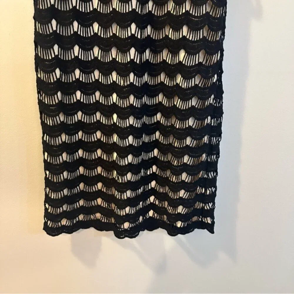 Kate Spade Women's 2 Dress Virginia Black Scalloped Lace Shift Short Sleeve